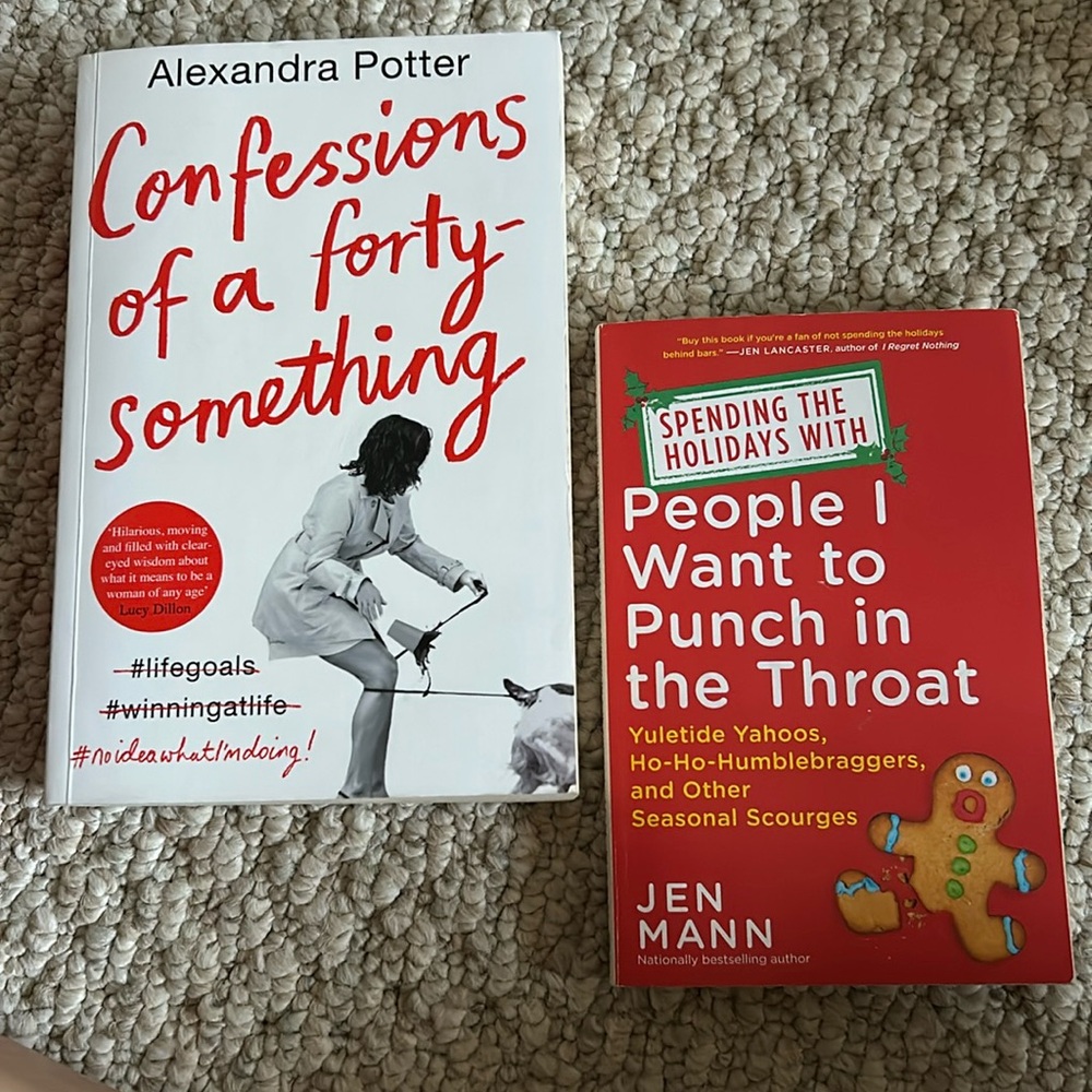 2 books Confessions of a forty-something - People I want to punch in the throat